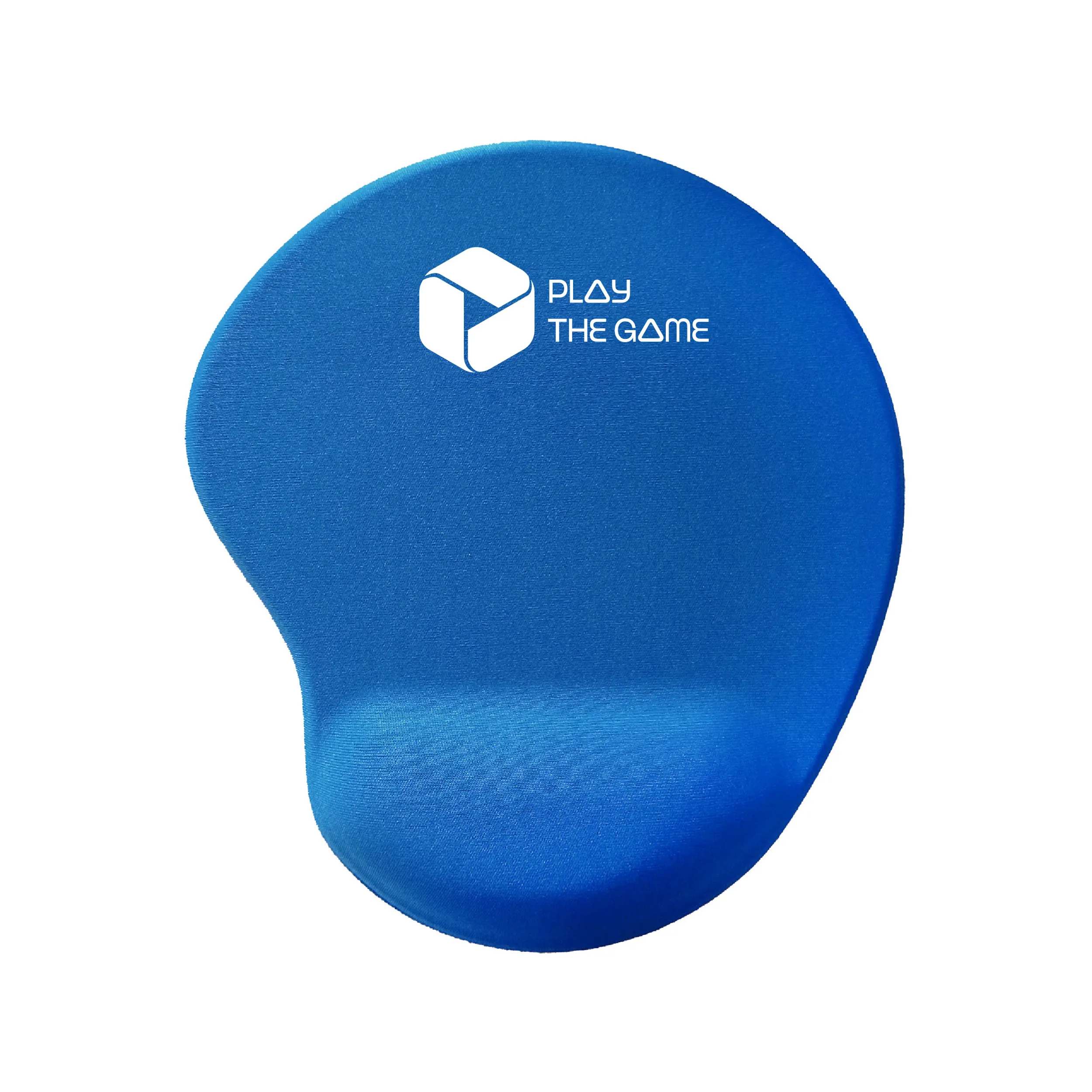 Komfortowa podkładka pod mysz z miękkim wsparciem dla dłoni – nadruk jednokolorowy Niebieska podkładka pod mysz z nadrukiem jednokolorowym